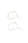 EXCEART Lot de 2 chaînes de lunettes de soleil en perles - Long collier pour lunettes de soleil - Blanc