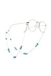 GaoF Chaîne de Lunettes Perles Turquoise Chaîne de Lunettes à la Main Chaîne Anti-Perte Porte-chaîne de Lunettes Corde de Lun