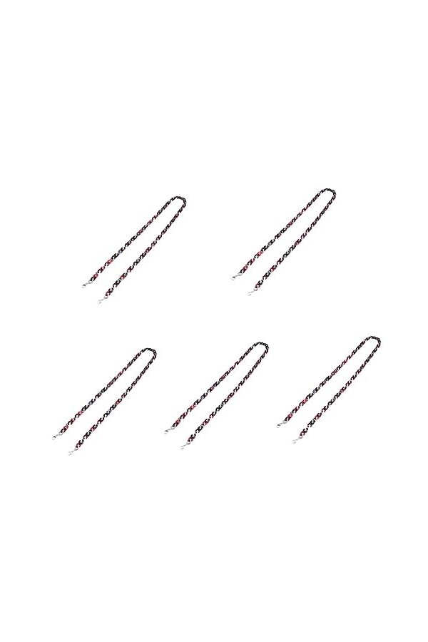 Mobestech Tour De Cou Perlé 5 Pièces Chaîne De Lunettes Support En Cristal Lunettes De Soleil De Sport Cristal Collier Ras Du