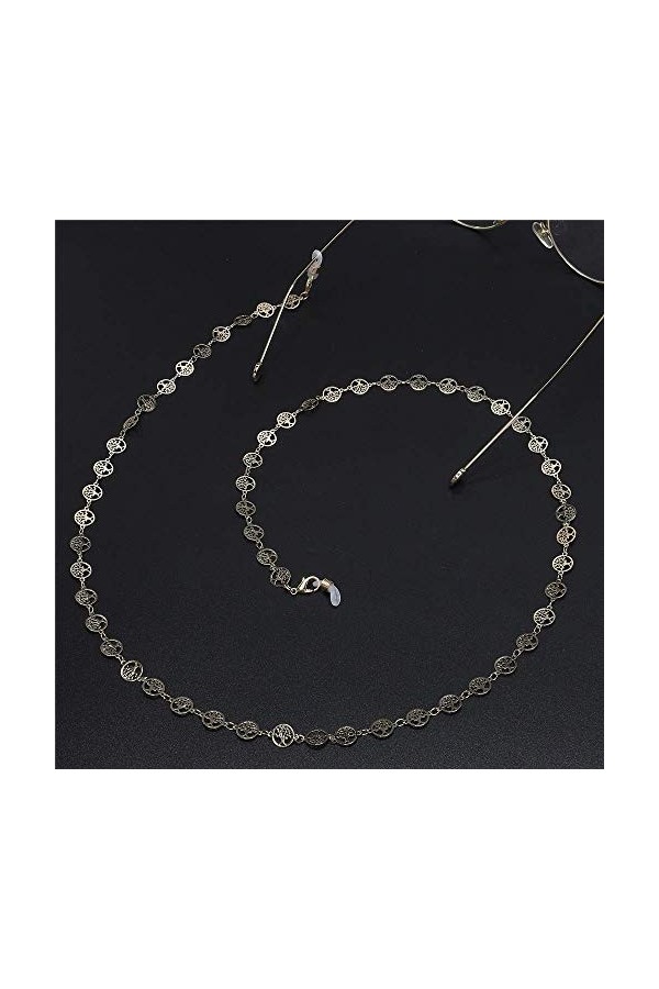 GYC Personnalité Arbre De Vie Motif Anti-dérapant Support De Lunettes De Soleil Chaîne De Lunettes Lunettes Cordon Lanière De