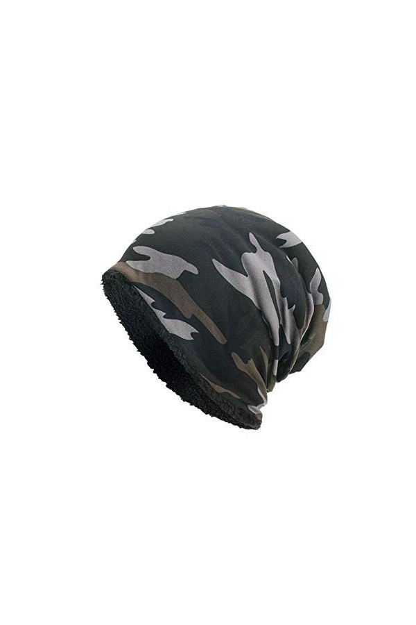 DoeRal Crochet Hommes Camouflage Skull Chaud Hiver Bonnet Bonnet Bonnet Ski Femmes Baggy Laine Baseball Casquettes Cowboy Adu