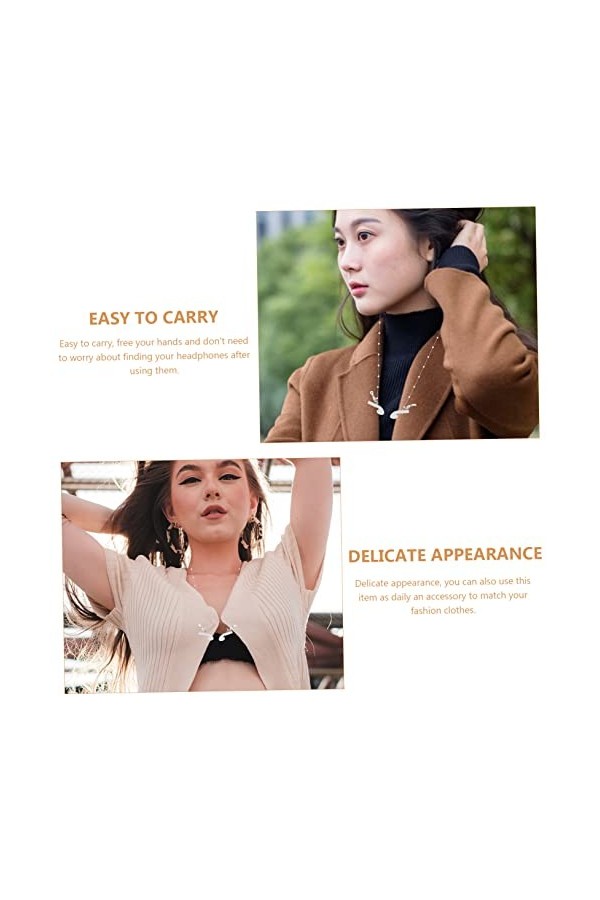 UKCOCO 5 Pièces Chaîne Découteurs Cordon Décoratif Antidérapant Chaîne De Lunettes Anti-perte Oreillettes Sans Fil Sangle Po