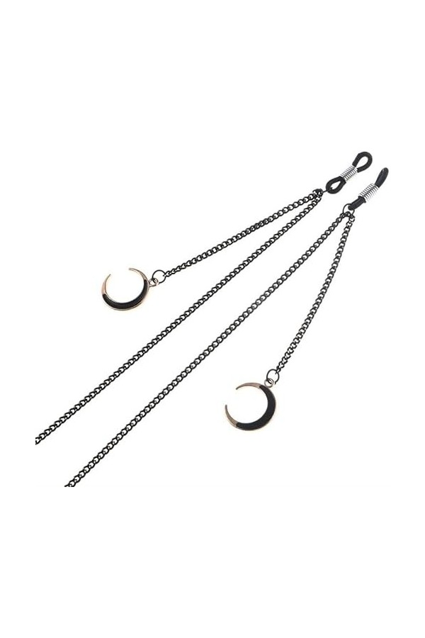MORYEN Chaînes de Lunettes Longe de Lunettes for Femmes Black Moon Pendentif Masque Chaînes Mode Lunettes Cordon Lanyard