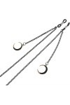 MORYEN Chaînes de Lunettes Longe de Lunettes for Femmes Black Moon Pendentif Masque Chaînes Mode Lunettes Cordon Lanyard