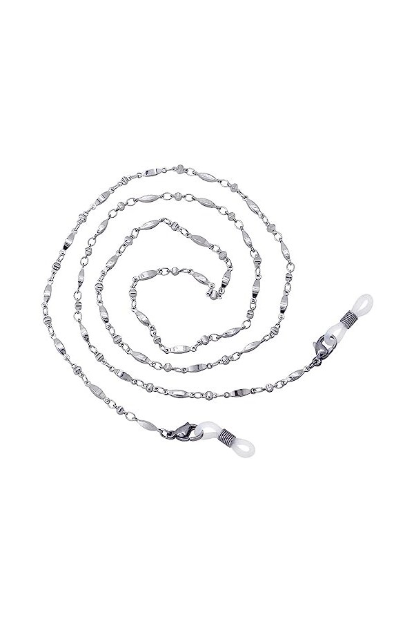 LEFEDA Lot de 3 chaînes de lunettes en alliage pour lunettes de soleil - Support antidérapant pour lunettes de lecture, sans 
