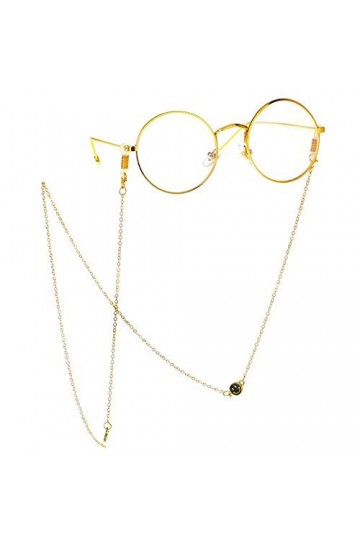 GaoF Lunettes Chaîne Noir Smiley Face Lunettes Chaîne Sangle Lunettes Chaîne Anti-Perte Chaîne pour Femmes Lunettes De Soleil