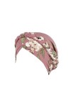 Amorar Élégant Fleur Foulard Tête Turban Bandanas Femmes Bandeau Élastique Bonnet Hijab Chemo Chapeau Islamique Couvre-Chef M