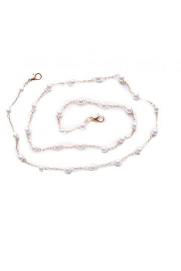 Chaîne De Lunettes 5 Pièces Chaîne De Masque Lanière Chaîne Suspendue Chaîne De Lunettes En Cristal De Perle Collier De Cou S