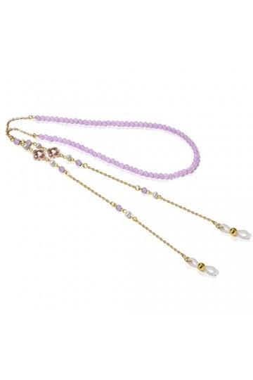 KEMUDO Longe de lunettes sangle de lunettes for femmes perle perlée crochets doreille antidérapants et cordon de lunettes de