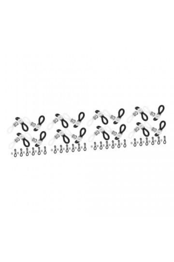 TEHAUX 80 Pcs Boucle Antidérapante Pour Lunettes Chaîne Lanière De Lunettes Extrémités Chaîne De Lunettes Extrémités En Caout