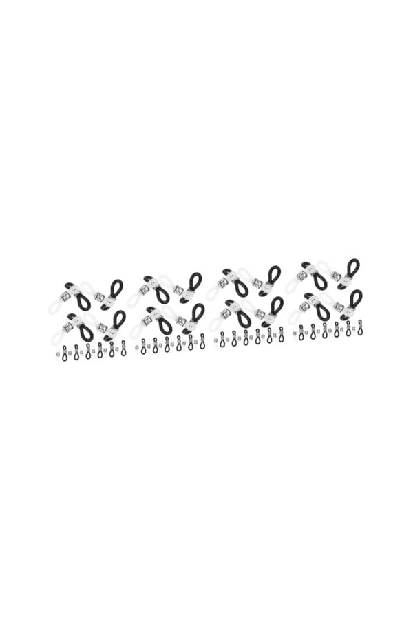 TEHAUX 80 Pcs Boucle Antidérapante Pour Lunettes Chaîne Lanière De Lunettes Extrémités Chaîne De Lunettes Extrémités En Caout
