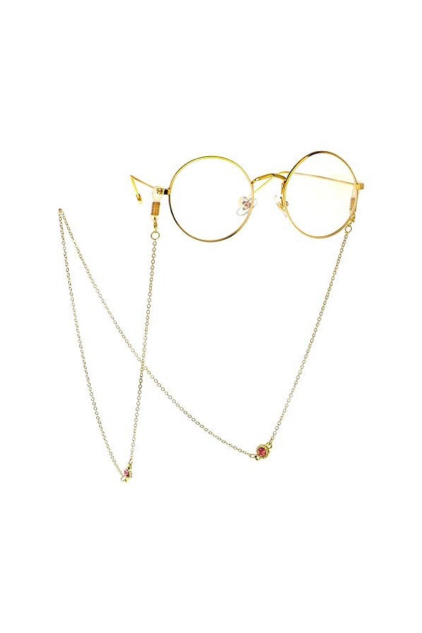 GaoF Chaîne de Lunettes Porte-chaîne de Lunettes Pendentif Strass Chaîne de Lunettes Chaîne de Pull Polyvalent Chaînes de Lun