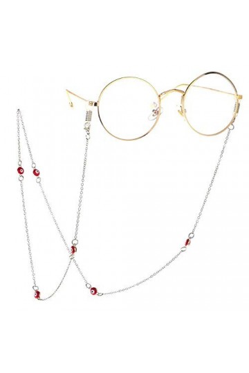 GaoF Chaîne de Lunettes Perles Rouges Chaîne de Lunettes Lunettes de Vue de Style bohème Lunettes de Soleil Lunettes Chaîne d
