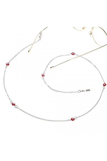 GaoF Chaîne de Lunettes Perles Rouges Chaîne de Lunettes Lunettes de Vue de Style bohème Lunettes de Soleil Lunettes Chaîne d