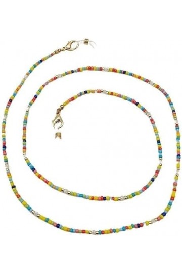 MORYEN Lanyard Chaînes à Lunettes for Femmes Chaînes de Masque Anti-Perte Simples Chaînes de Porte-Lunettes élégantes Couleu