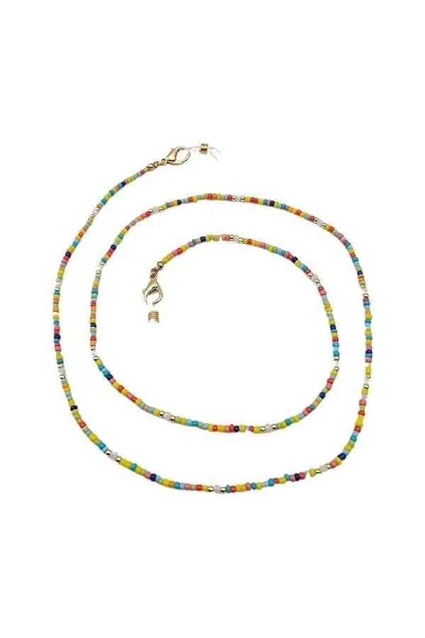 MORYEN Lanyard Chaînes à Lunettes for Femmes Chaînes de Masque Anti-Perte Simples Chaînes de Porte-Lunettes élégantes Couleu