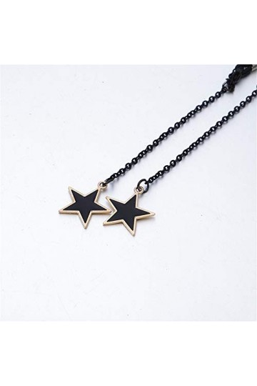 Chaîne Lunettes Lunettes De Corde Métallique De Bruit De Dérapage Rétro Verres Chaîne De Chariot À Chaîne Pendante Noir Corde