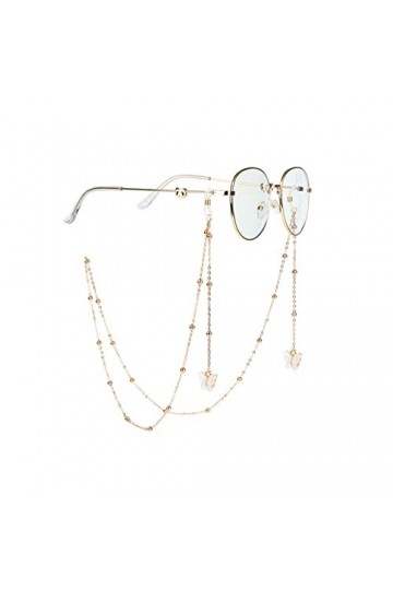 ZZSRJ Pendentif à la Mode Chaîne de Lunettes de Lunettes de Lunettes de Soleil Lunettes de Soleil Lunettes en métal Chaîne Ca