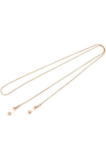 MORYEN Sangle Chaînes de Lunettes for Femmes en Acier Inoxydable Masque Longe Elégant Lunettes de Retenue Couleur : Noir, Ta