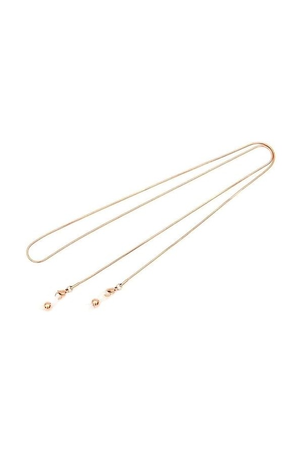 MORYEN Sangle Chaînes de Lunettes for Femmes en Acier Inoxydable Masque Longe Elégant Lunettes de Retenue Couleur : Noir, Ta