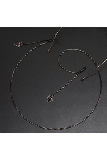 MORYEN Lanyard Lunettes Chaînes for Femmes Black Cat Pendentif Masque Chaînes Élégant Lunettes de Soleil Bretelles Lanyard