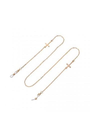 ZZSRJ Lunettes de Soleil Mesdames Lunettes de Soleil Chaîne Verres Fil Cadre Lunettes Lanyard Collier Corde Color : B1 