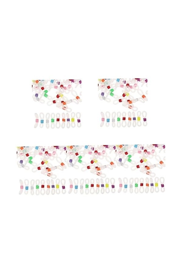 COHEALI 500 Pièces Chaîne Accessoires Lunettes De Soleil Silicone Support De Sécurité Anti-Dérapant Pour Le Printemps Lunette