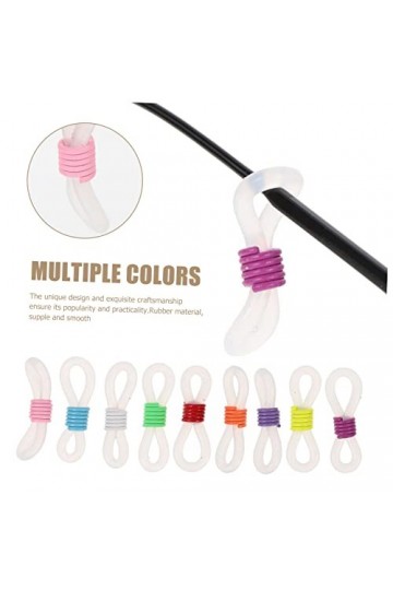 COHEALI 500 Pièces Chaîne Accessoires Lunettes De Soleil Silicone Support De Sécurité Anti-Dérapant Pour Le Printemps Lunette