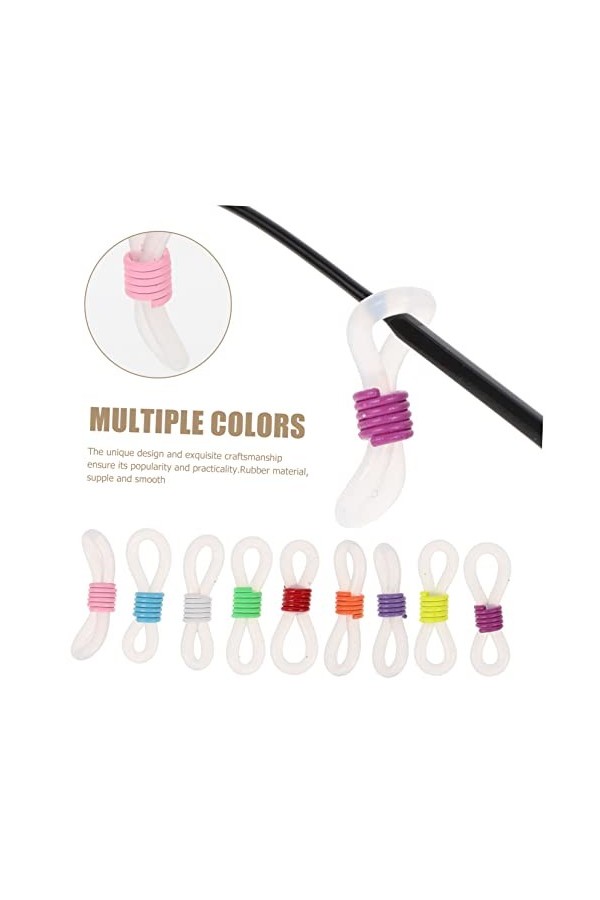 COHEALI 500 Pièces Chaîne Accessoires Lunettes De Soleil Silicone Support De Sécurité Anti-Dérapant Pour Le Printemps Lunette
