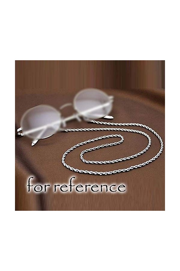 Vintage argent acier inoxydable lunettes chaîne sangle métal lanière lunettes chaîne cordon lecture lunettes lunettes de sole