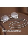 Vintage argent acier inoxydable lunettes chaîne sangle métal lanière lunettes chaîne cordon lecture lunettes lunettes de sole