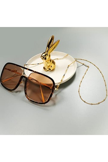 Gyrosphere Chaînes de Lunettes de Lunettes for Femmes Cordon de Cou en Acier Inoxydable chaînes de Porte-Lunettes élégantes S