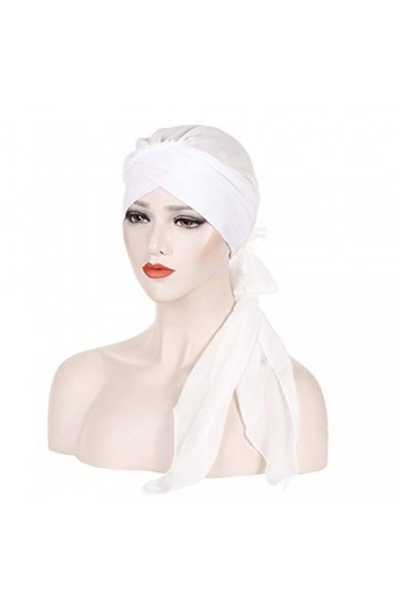 MoreChioce Cotton Bamboo Chapeau,Femmes Bonnet Chimio Cheveux Bandeau Musulman Head Wrap Cap Headwear Bohême Casquette,Vert A
