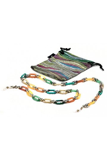 Airport Chaînes pour lunettes de vue ou de soleil, transformable en collier ou bracelet, multicolore longueur 70 cm Centrosty
