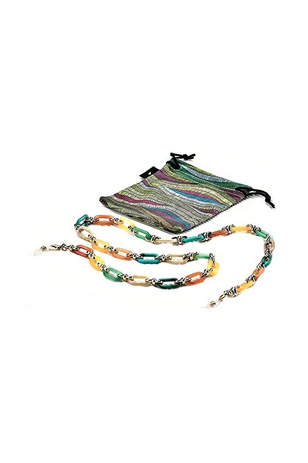 Airport Chaînes pour lunettes de vue ou de soleil, transformable en collier ou bracelet, multicolore longueur 70 cm Centrosty
