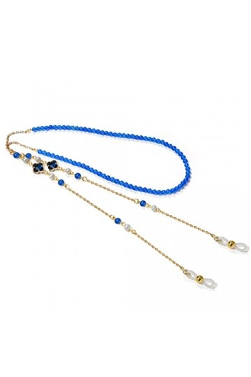 ZORZA Chaînes Sangle de Lunettes for Femmes Crochets doreille antidérapants perlés et Cordon de Lunettes de Mode en Silicone