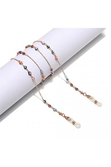 CuteyRain Chaine Lunettes, Perles Multicolores Lien Chaîne Lunettes de Vue Chaînes Lecture Lunettes Lunettes de Soleil Sangle