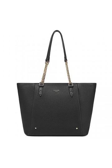 David Jones - Sac à Main Cabas Fourre-Tout Porté Epaule Femme - Grand Sac Shopping A4 Cours Travail Grande Capacité Simili Cu