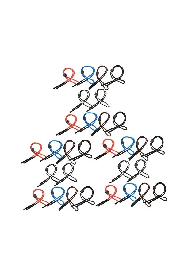 CLISPEED 20 Pièces Lanière De Lunettes Lanière De Cordon De Lunettes Chaînes Porte-lunettes Sangle De Lunettes De Sport Lunet