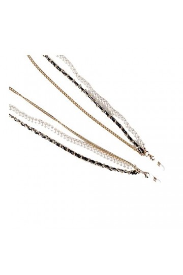 NOGRAX Sangle de lunettes Longe de lunettes for femme Triple chaîne Chaînes de masque multicolores Sangles de lunettes de sol