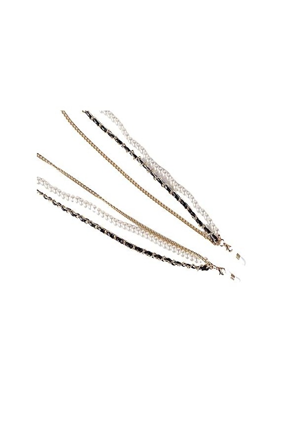 NOGRAX Sangle de lunettes Longe de lunettes for femme Triple chaîne Chaînes de masque multicolores Sangles de lunettes de sol