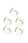 INOOMP 5 Pièces Chaîne De Lunettes Bracelet En Verre Antidérapant Porte-lunettes Quotidien Cordon De Visage Sangle Doreille 
