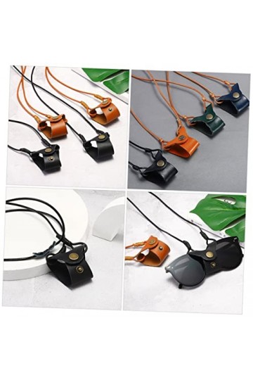 Uonlytech 4 Pièces Chaîne De Lunettes Étui À Lunettes Colliers À La Mode Étuis En Verre Pour Les Femmes Collier Ras Du Cou Po