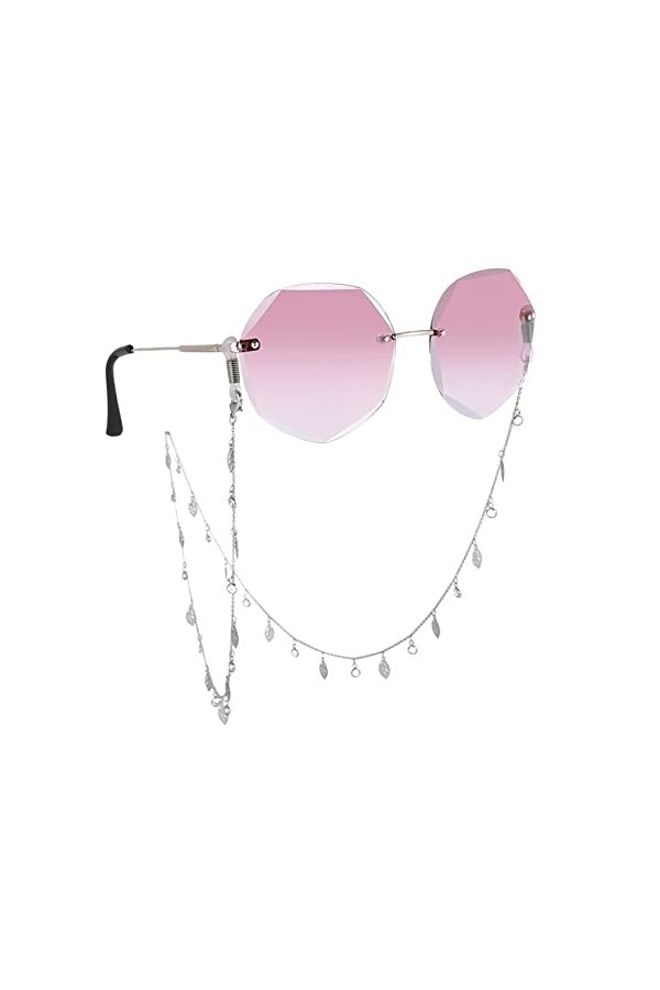 ViLLeX Chaînes de Lunettes Sangle de Lunettes for Femmes Feuilles Pendentif Masque Longe Chaînes Porte-Lunettes élégantes Co