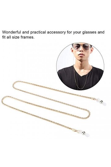 Salmue Chaîne de Sangle de Lunettes de Soleil en métal, chaîne de Lunettes Anti-dérapante, chaîne de Lunettes en Alliage de L