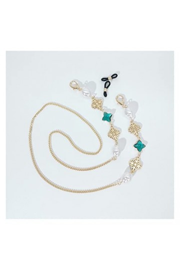 CuteyRain Chaine Lunettes, Perles de Fleurs Creuses Link Lunettes de Vue Collier Lunettes de Soleil Lunettes de Soleil Lunett