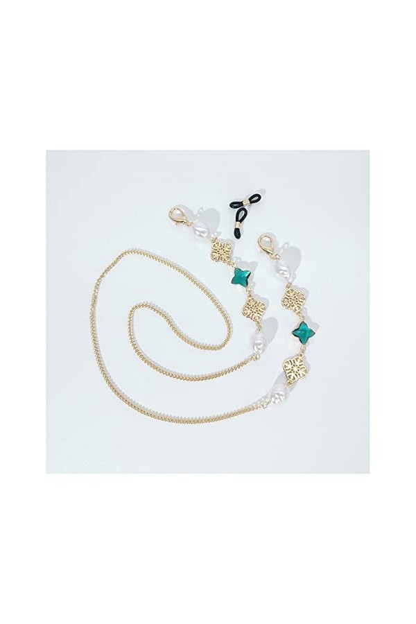 CuteyRain Chaine Lunettes, Perles de Fleurs Creuses Link Lunettes de Vue Collier Lunettes de Soleil Lunettes de Soleil Lunett