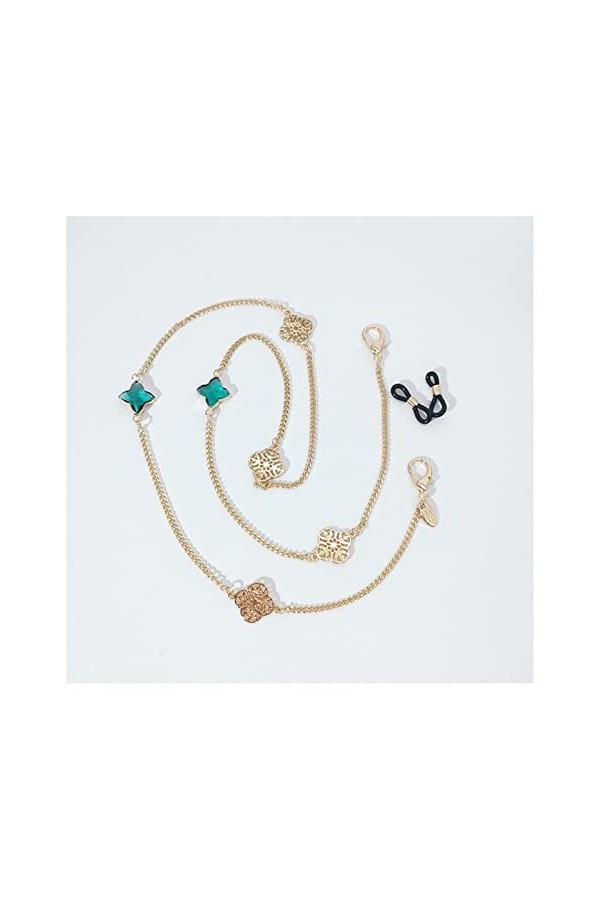 CuteyRain Chaine Lunettes, Perles de Fleurs Creuses Link Lunettes de Vue Collier Lunettes de Soleil Lunettes de Soleil Lunett