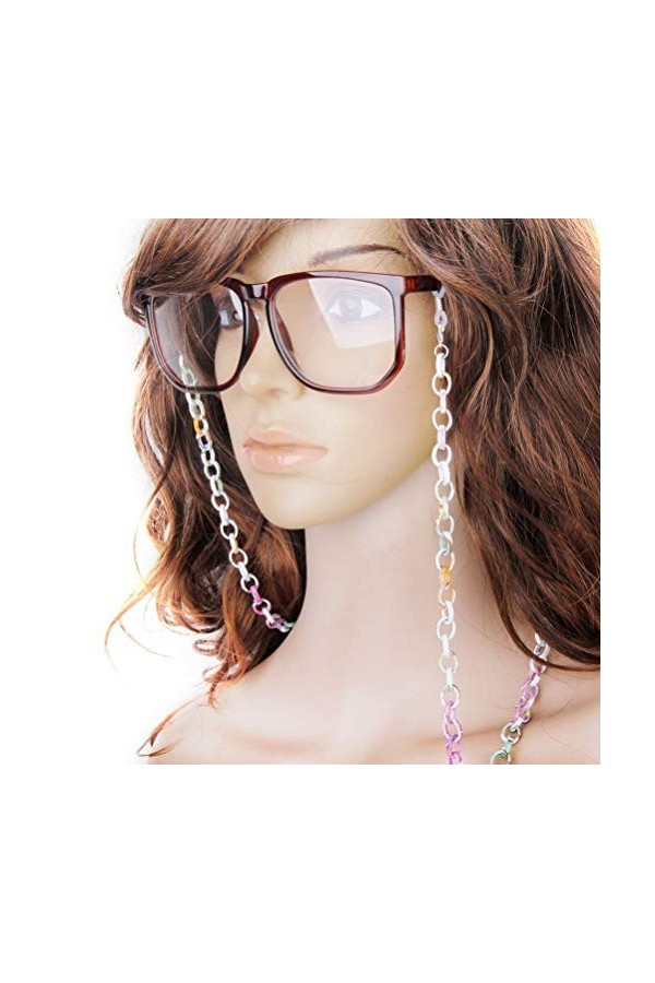 SOIMISS Perlé Lunettes Cha?ne 70Cm Coloré En Aluminium Cordons Lunettes De Soleil Sangle Titulaire Mode De Retenue De Lunette