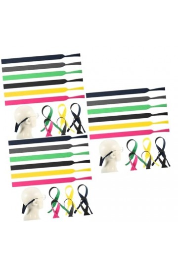 OSALADI 18 Pcs Lunettes Avec Lanière Lunettes À Shot En Verre Collier Lanière Lunettes De Ski Lanière De Lunettes Lunettes De